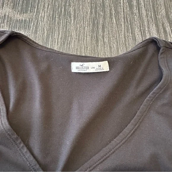 Hollister Knit Soft Drapey Cinched Cutout Long Sleeve A-Line Dress, Medium LONG - Picture 10 of 12